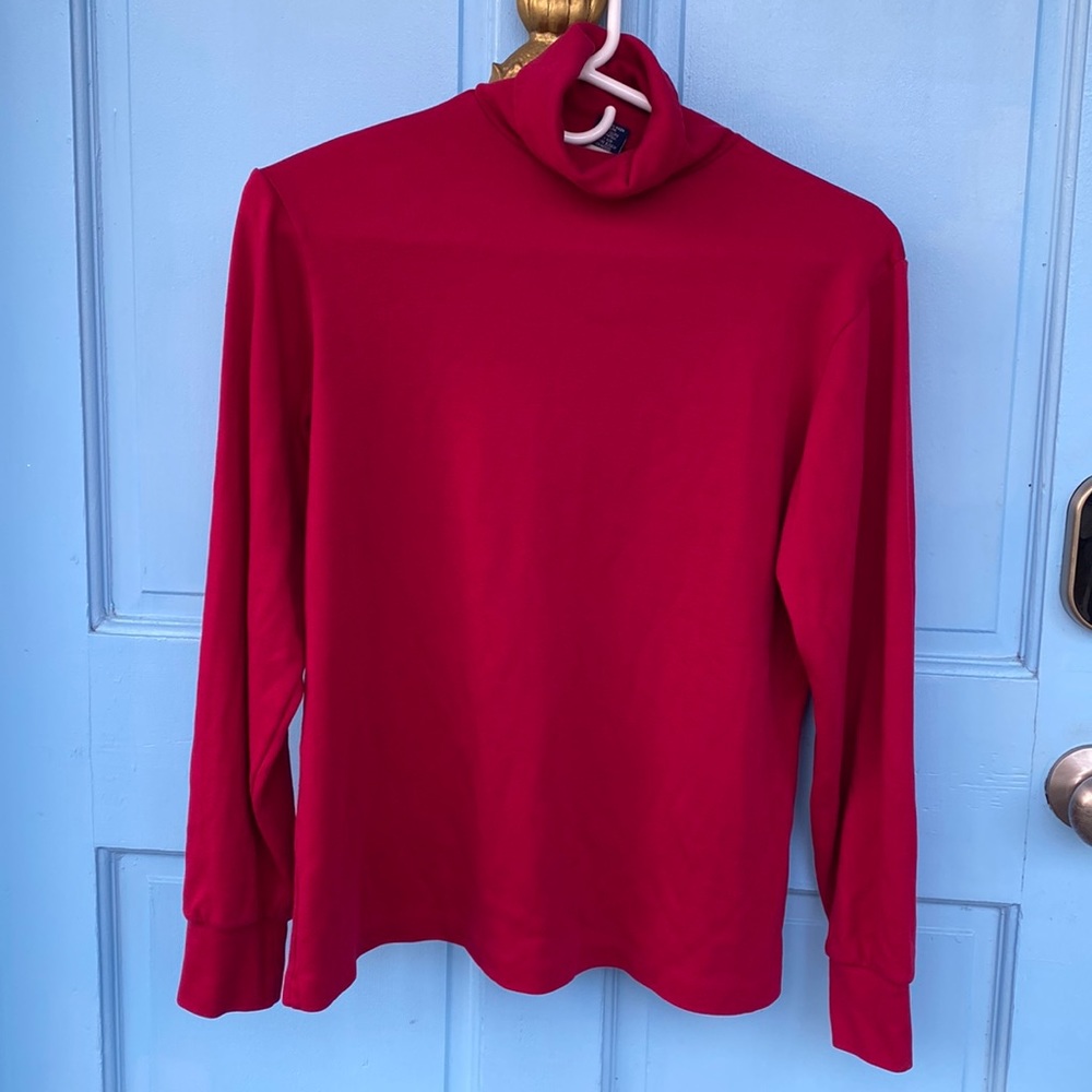 Lands' End Women's Burgundy Turtleneck size S